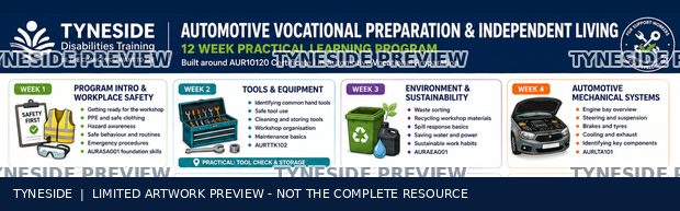 Watermarked excerpt of Tyneside Automotive Vocational Preparation & Independent Living artwork