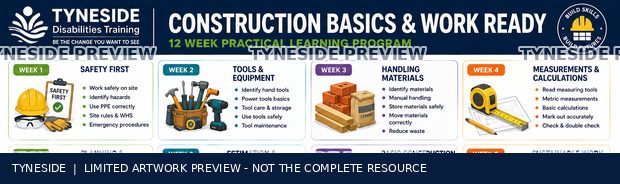 Watermarked excerpt of Tyneside Construction Basics & Work Ready artwork