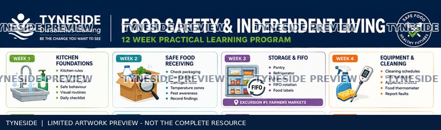 Watermarked upper excerpt of Food Safety & Independent Living source artwork