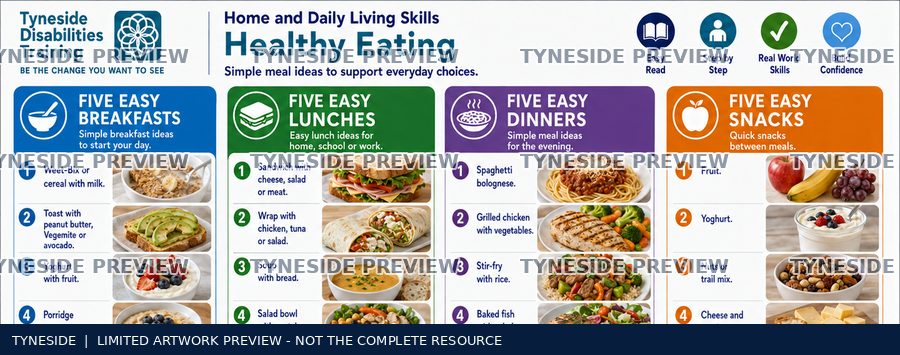 Watermarked upper excerpt of Healthy Eating source artwork