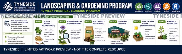 Watermarked excerpt of Tyneside Landscaping & Gardening artwork